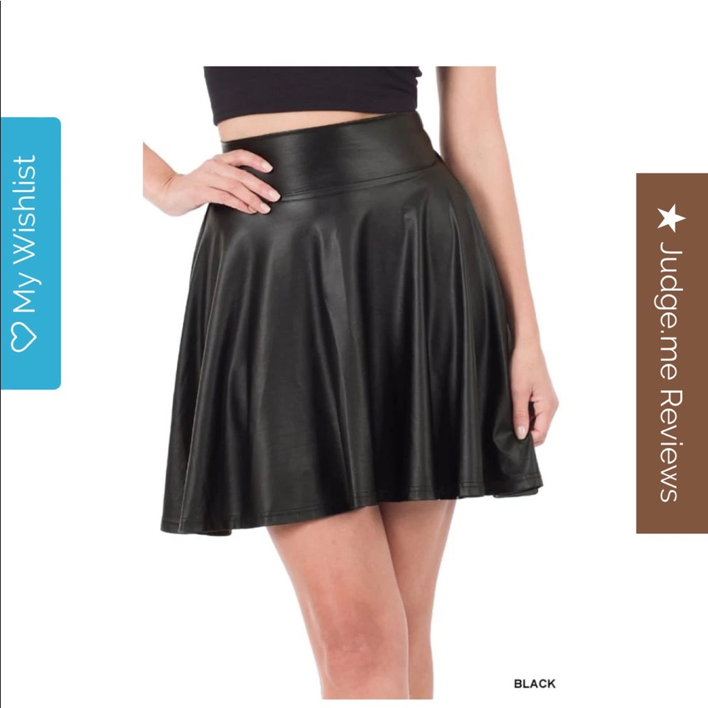 NWT High waisted Vegan skater skirt large